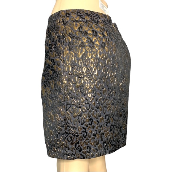 Gorgeous Michael KORS Gold and Black Luxury Skirt Size 6 - Picture 5 of 15